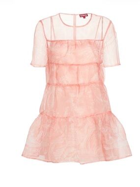 Mini Hyacinth Babydoll Dress, Cherry Blossom Ivory Toile